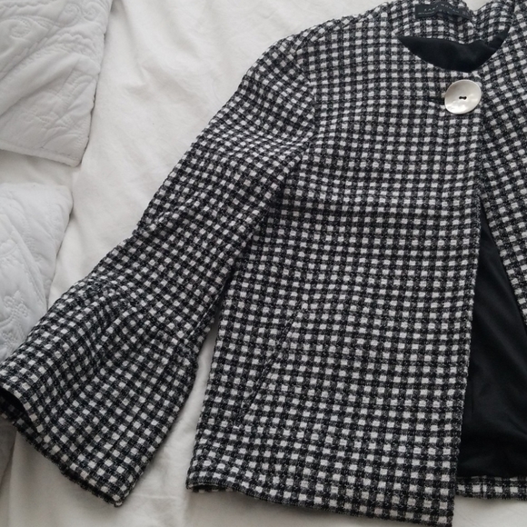 Zara Checkered Blazer Size S - Picture 3 of 14